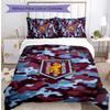 Aston Villa Football Printed 3 Pieces Bedding Set, Comfortable Skin Friendly Bedroom Duvet Cover Set