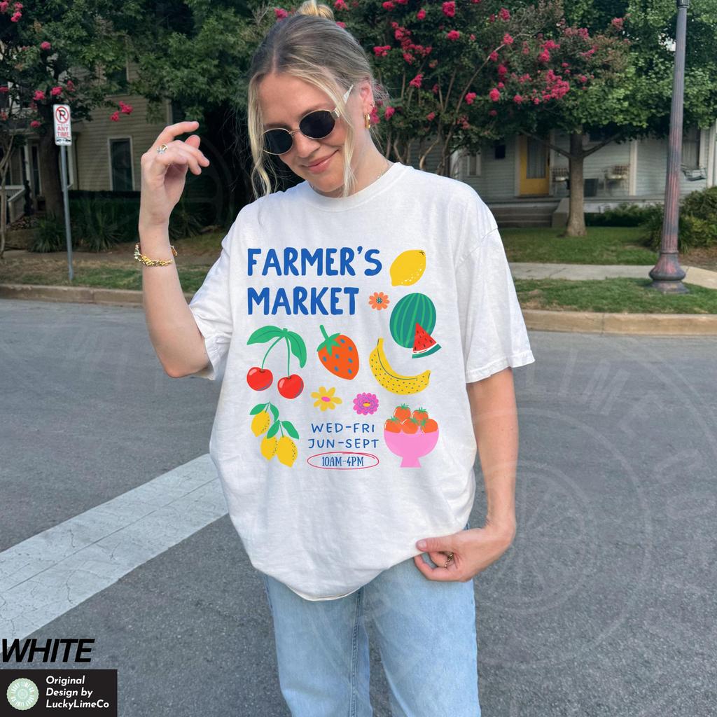 Womens Flower Shirt, Farmers Market Shirt, Flower Market Tshirt, Fruit Shirt, Tomato Shirt, Aesthetic Flower Shirt, Y2K Shirt, Floral Shirt