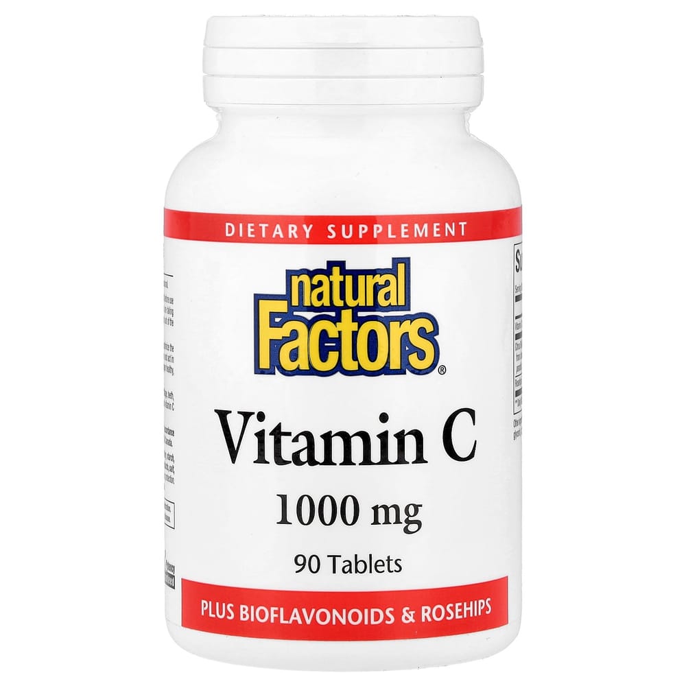 Natural Factors Vitamin C Plus Bioflavonoids & Rosehips 1000mg 90 Tablets