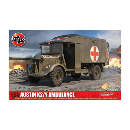 Airfix 1/35 British Army Austin K2/Y Ambulance Plastic Model X1375 Molded Color A1375