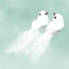 Creative Dove Simulation Feather Bird Ornament Christmas Tree Layout Decor for Wedding Diy Outdoor