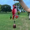 Metal Bell Pendant Iron Art Hanging Decoration Blessing Little Bird Wind Chime  Landscape