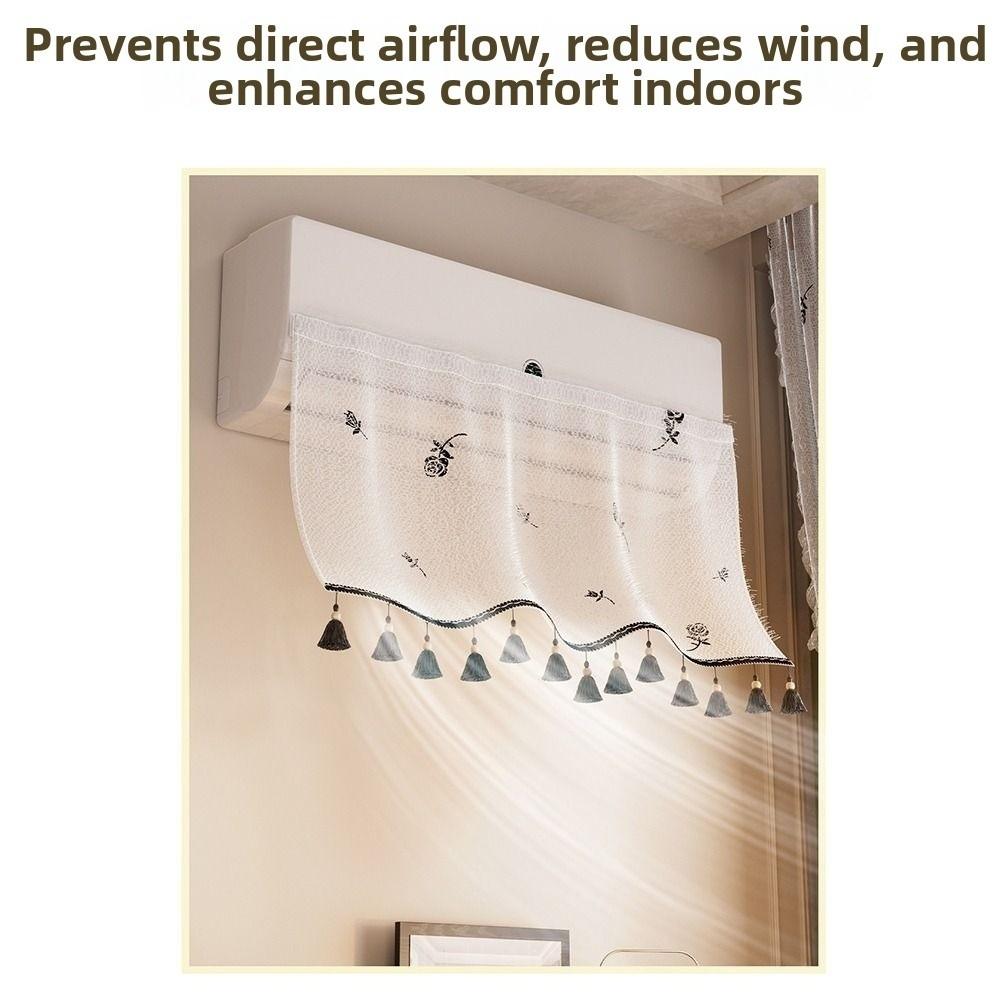 With Tassels Cabinet Curtains Removable Air Conditioner Dustproof Curtain Air Conditioner Use