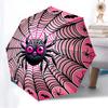 1pc Spider Web Fashionable Automatic Opening/Closing Folding Umbrella with 8 Iron Bones, Plastic Handle yy251015080