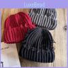 With Solid Color Hole Knitted Hat For Men Women Winter Street Headgear Fashion