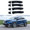 Renault Captur 19-23 Глянцево-черные накладки на дверные ручки