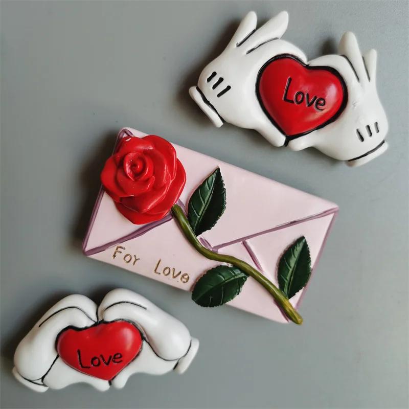 Kawaii Heart Flower Греция Heat Tiger Магнит на холодильник Хэллоуин Lip Shap Милая наклейка Магнитный домашний декор Подарки для детей Mun