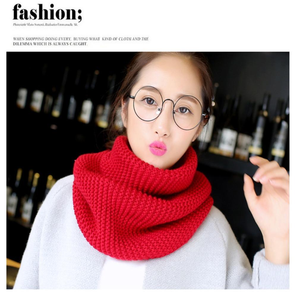 Утолщенный вязаный шарф-нагрудник, теплая труба, теплая защита шеи, зимние шарфы, осень-зима