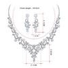 Faux Pearl Necklace Earrings Women Bride Jewelry Set Gift