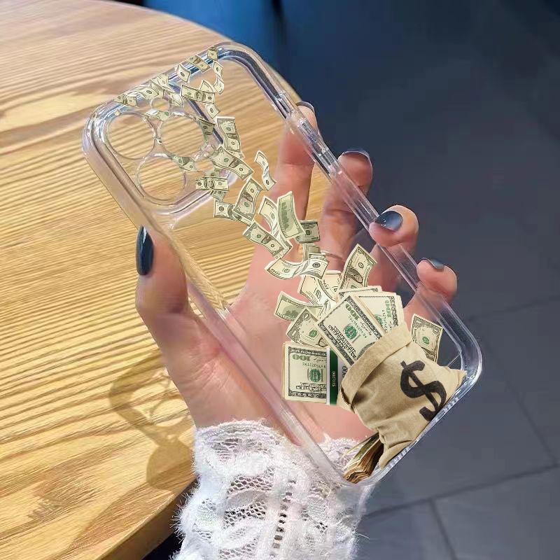 Чехол для телефона «Много денег» для iPhone 17 Air 16 15 14 13 12 11 Pro Max Plus Mini 8 7 Мягкий прозрачный чехол Fundas Аксессуар