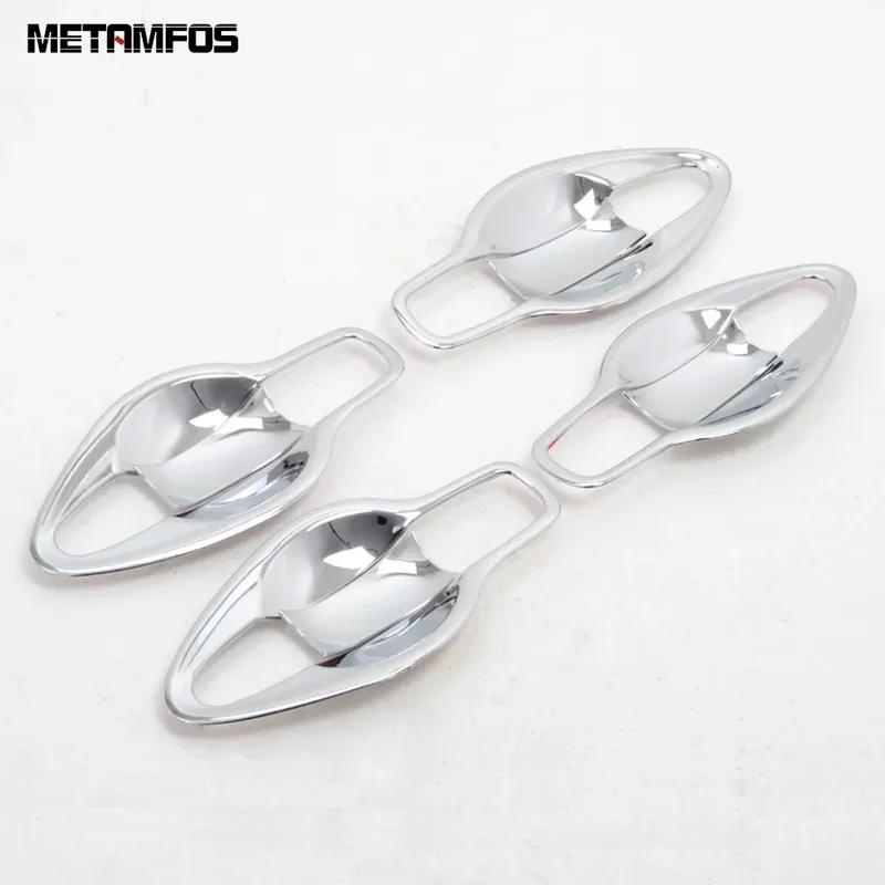 For Nissan Murano 2015- 2024 Chrome Side Door Handle Bowl Cover Trim Protection Cap Exterior Accessories Car Styling