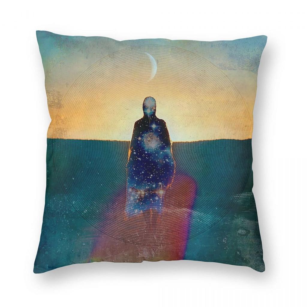 Celestial Soul Square Pillowcase Polyester Linen Velvet Creative Zip Decorative Throw Pillow Case Sofa Seater Cushion Cover
