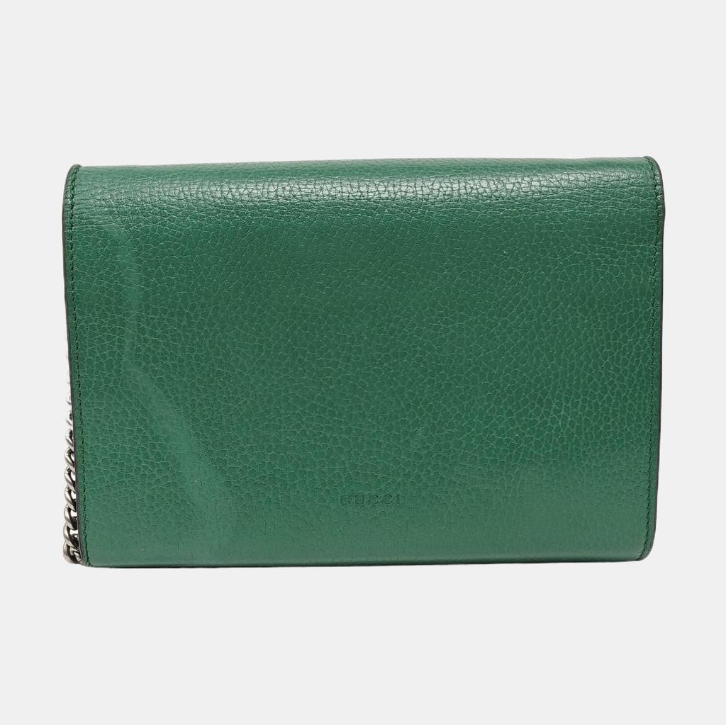 [Pre-Owned] Dionysus Double Tiger Head Buckle Chain Shoulder Leather Wallet Crossbody Bag - Very Good #1N49RX1