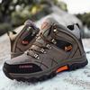 Winter Men's Hiking Boots Warm Waterproof Snow Boots Leather Sneakers Male Outdoor Sports Shoes Plus Size 39-47