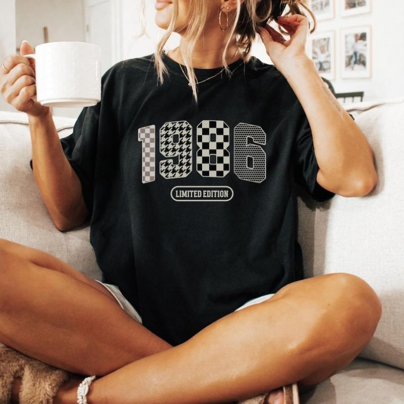 40th Birthday Gift For Her 1986 Limited Edition Shirt Fortieth Wounisex Vintage Classic Fashion Streetwear Crewneck Shortsleev