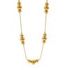 European and American ins minimalist size ball pendant necklace women's light luxury premium feeling plated 18k gold waterproof non-fading collarbone