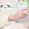 2PCS Light Luxury Lovers Bracelet Crystal Rope Weave Bracelet Couple Moon Bracelet  Couple Gift