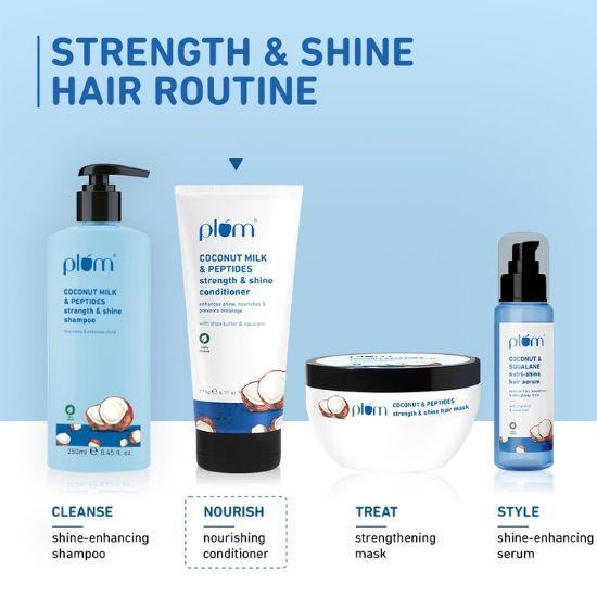 Plum Coconut Conditioner with Coconut Milk & Peptides for Dull Hair I Soft, Smooth, Silky Hair I Conditioners for Women & Men I 175g