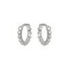 Luxenter Ledis Boucles D'oreilles En Argent 925 Plaqué Rhodium