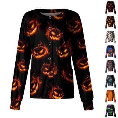 Женский повседневный однобортный топ с длинным рукавом и принтом Dry-nurse