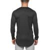 Muscleguys Men's Soft Mesh Long-sleeve Tees Training Fitness Clothes Spring and Autumn Curved Hem Graphic T Shirts