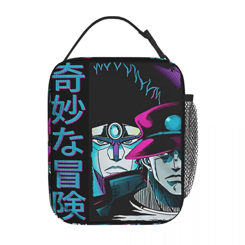 Аниме JoJo's Bizarre Adventure Сумка для ланча Повседневный ланч-бокс Портативная сумка-тоут для офиса Сумки для еды Графический дизайн Сумка-холодильник