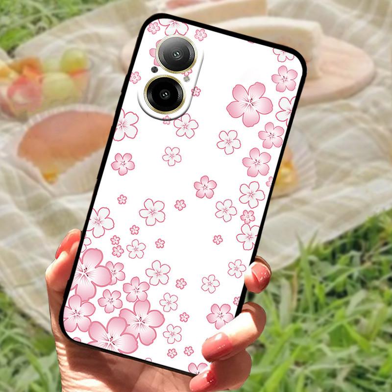 Чехол-бампер для OPPO Realme 12 Lite, силиконовый, мягкий, с рисунком мрамора, черный, Full Protective