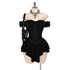 Красное корсетное платье-миди с открытыми плечами, кружевное, с асимметричной юбкой