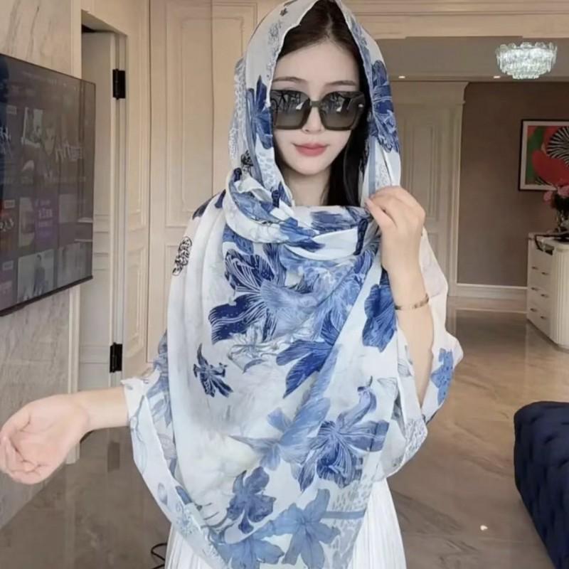 Womens Vintage Ethnic Style Knitted Shawl With Button Lightweight Sun Protection Scarf Travel
