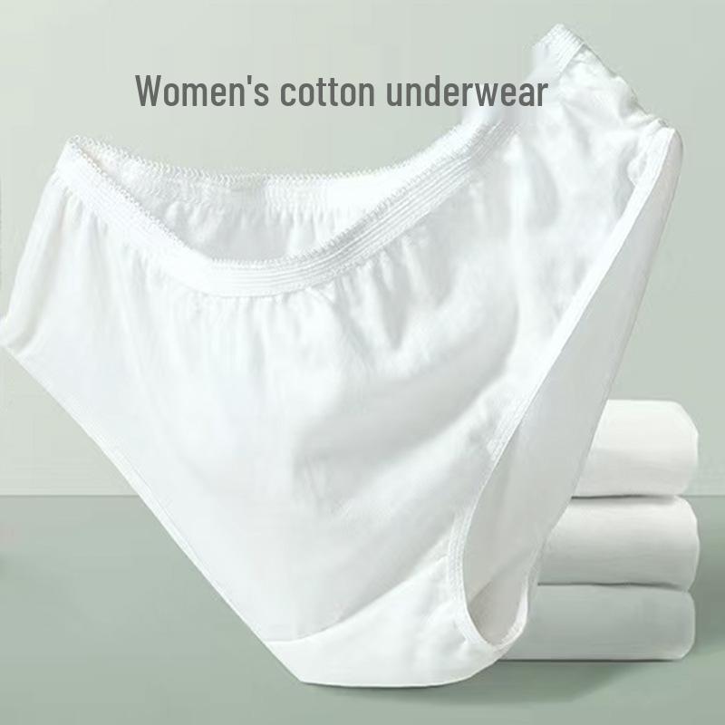 Женские одноразовые трусы из чистого хлопка: Удобное для путешествий, Не требующее стирки, Послеродовое нижнее белье, Доступны большие размеры