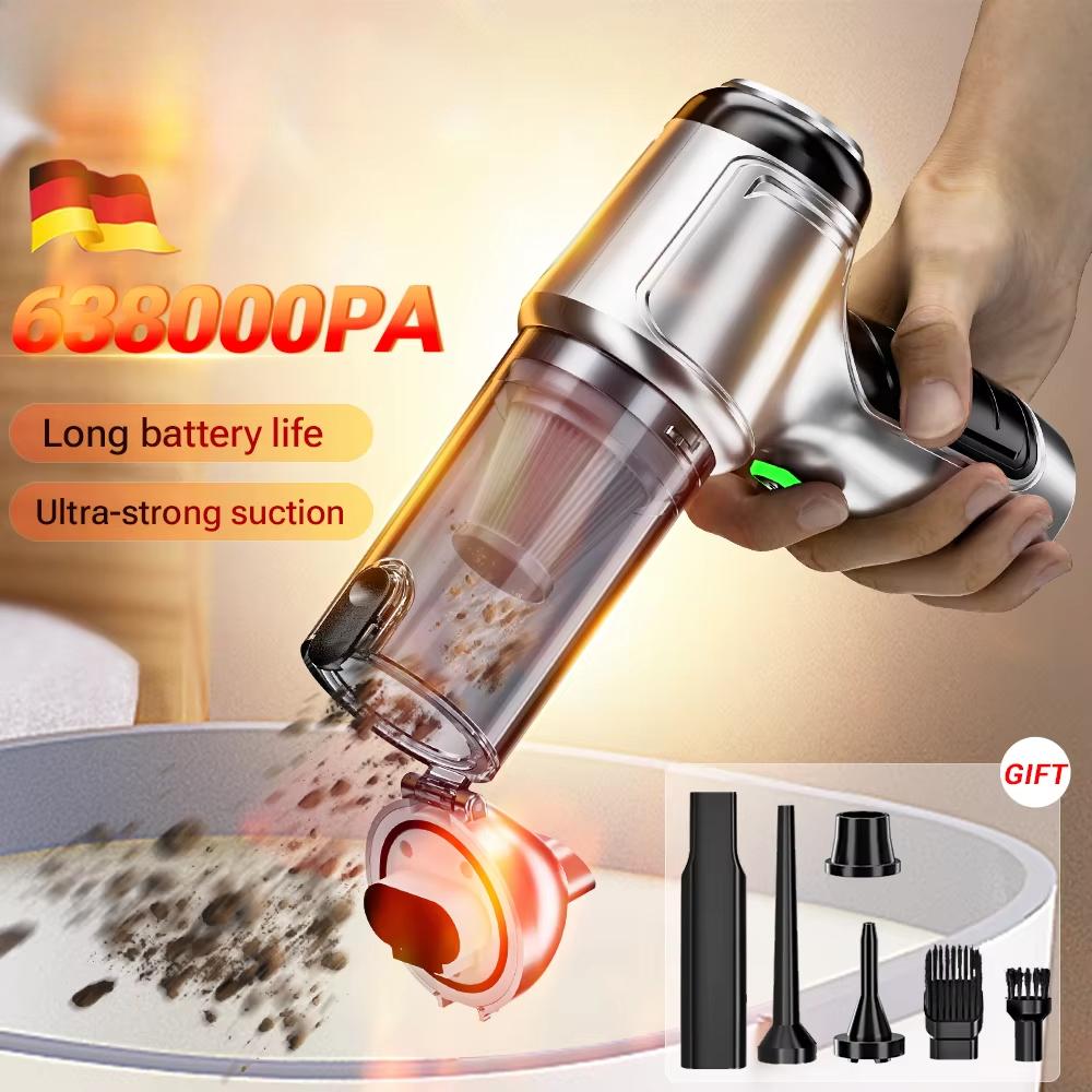 Автомобильный пылесос 638000Па Беспроводной Бесщеточный Мини Ручной Уборочная Машина Мощный Портативный Воздуходувка Пылесос для Автомобиля Дома