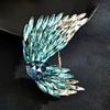 Fashionable and Luxurious Angel Wing Brooch, High-end Women's Exquisite Gradient Crystal Wing Brooch, Personalized Brooch