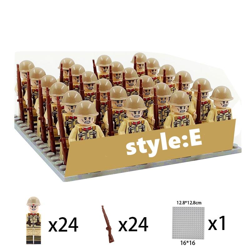 WW2 мини военные фигурки солдат строительные блоки немецкая армия США Япония итальянское поле боя оружие пистолеты набор кирпичей детские игрушки