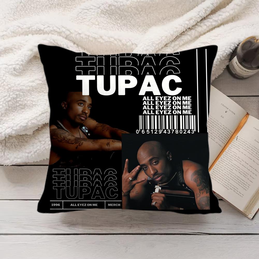 Крутая наволочка для подушки с изображением Тупака 2Pac S-Shakur, шелковистый короткий плюш, скрытая молния, пылезащитная, для диванной подушки, для домашнего декора