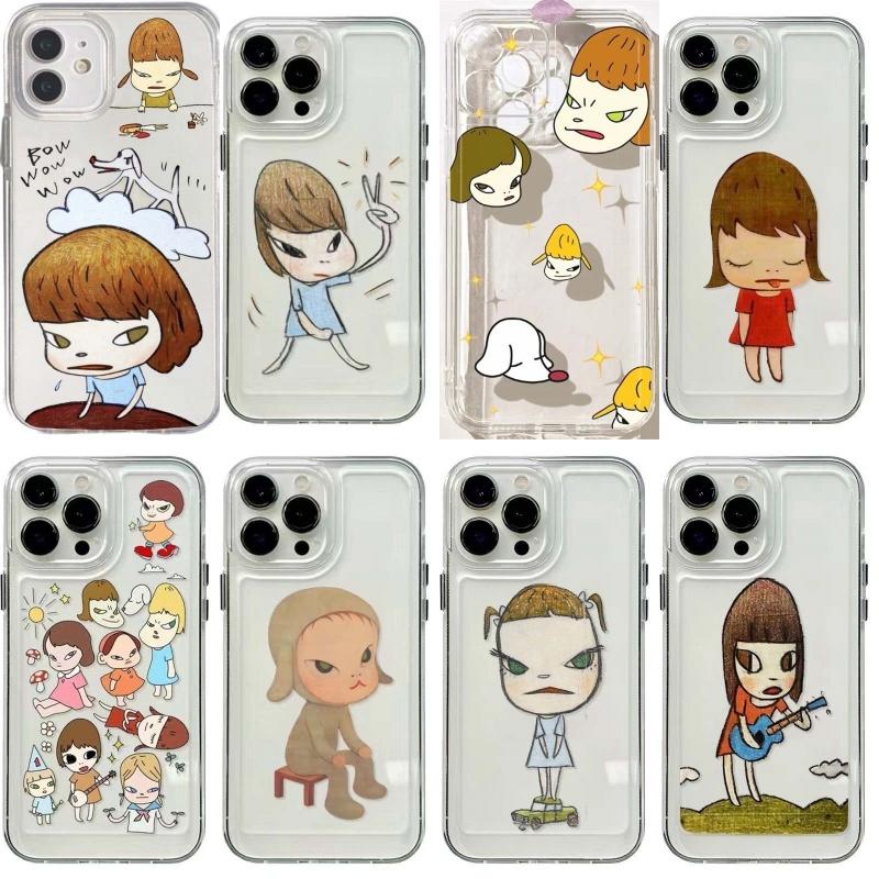 Nara Yoshitomo Case Cover For iphone 15 16 Pro Max 11 12 13 14 Pro Max 7 8 Plus 13 Mini 16Pro XS XR SE 3 Soft Clear Phone Shell