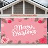 Party Backdrop Christmas Flat Merry Fiber Festive Ornaments Multi Layered Celebrations Photo Booth Background Front Door Decor
