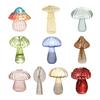 Mini Mushroom Shape Vase Colorful Transparent Glass Hydroponic Vase Flower Plant Display Vase Home Decoration