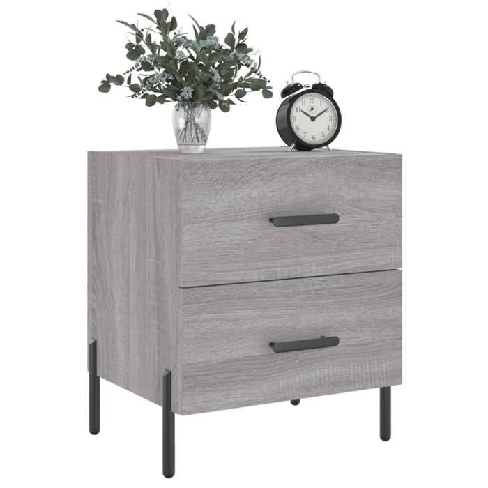 Maison Exclusive - Table de chevet sonoma gris 40x35x47,5 cm bois d’ingénierie