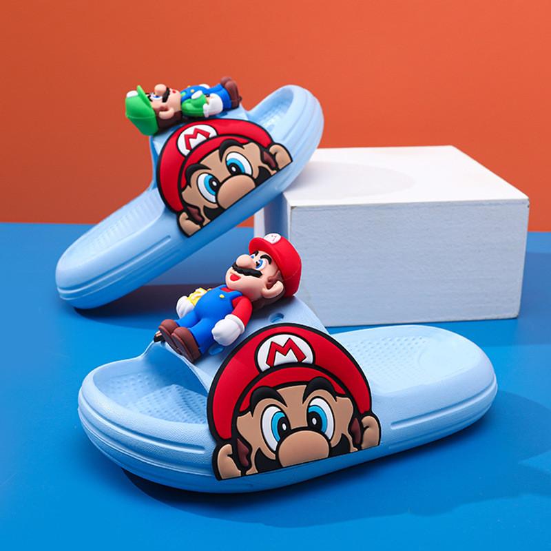 Детские сандалии Марио Летние Ева Нескользящие Мультяшные Домашние Шлепанцы для Мальчиков и Девочек