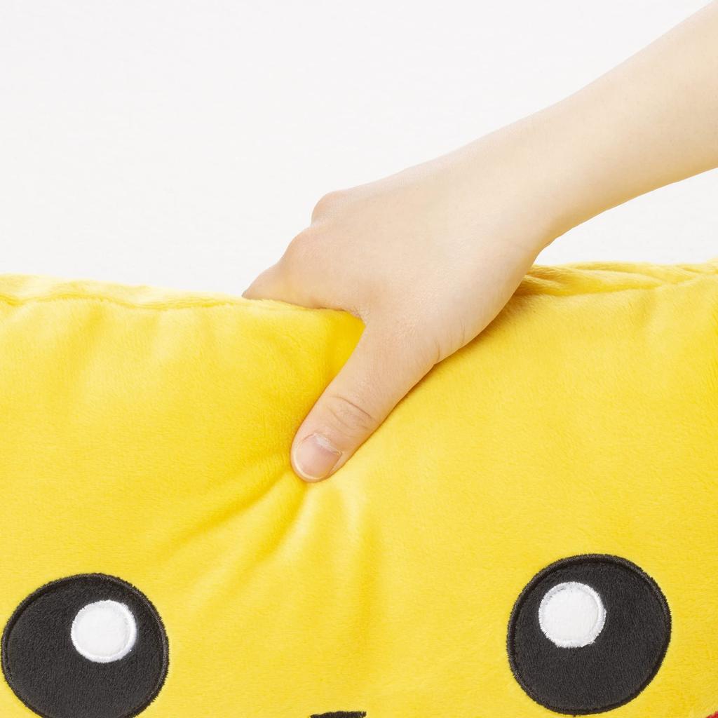 MORIPiLO Morishita Pillow for Children Pokemon Pikachu Yellow 28x39cm Fluffy Material Stuffed Cushion Character Goods Pokemon 4620078