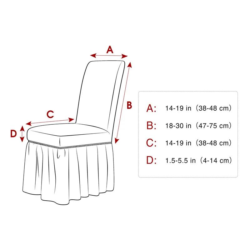 1 шт. Чехол на стул из сирсакера для обеденного зала, банкетный чехол на стул, эластичный чехол на стул с юбкой, эластичный, свадебный декор для стула