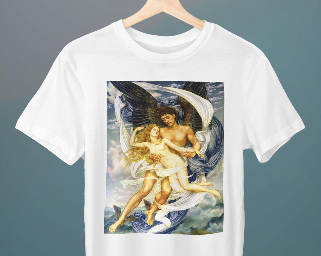 Boreas and Oreithyia, Evelyn De Morgan, Unisex T-Shirt, Romanticism, Mythology, Art T-Shirt, Angel T-Shirt, Gift for Her, Gift for Him
