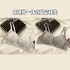 Cute cat small breasts slightly gathered underwear for women without steel rims, girl student anti-sagging thin breathable comfortable bra