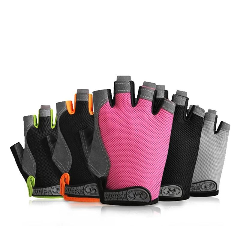 Outdoor Sports Gym Fitness Breathable Non Slip Men's and Women's Half Fingered Gloves Summer Fishing Bicycle Fingerless Gloves