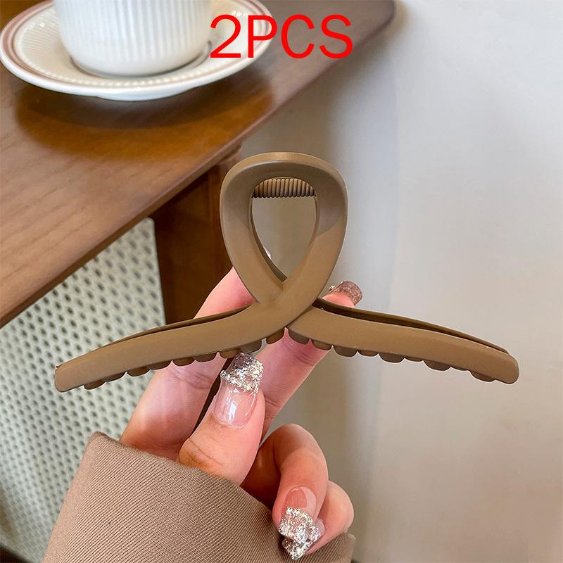 2 шт., комплект головных уборов премиум-класса, новые женские модные зажимы для волос, кофейные, черные, акриловые, большие заколки для волос, зажим для женщин, заколка, аксессуары для волос