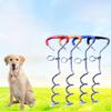 "Outdoor Dog Tie-Out Stake and Traction Rope - Chrome-Plated Metal Ground Nail for Pets"