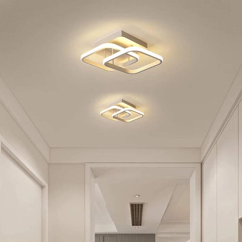 UOSU LED Round Double Ring Ceiling Light with 3-Color Dimming