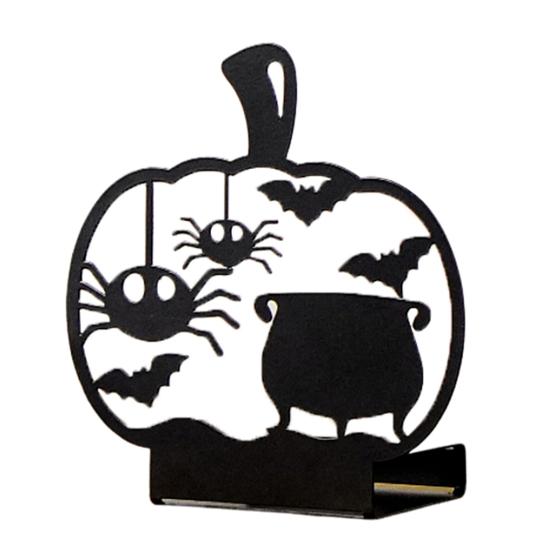 Подсвечник в виде тыквы на Хэллоуин, сова, летучая мышь, паук, привидение, подставка для свечей в виде чайной свечи, металл