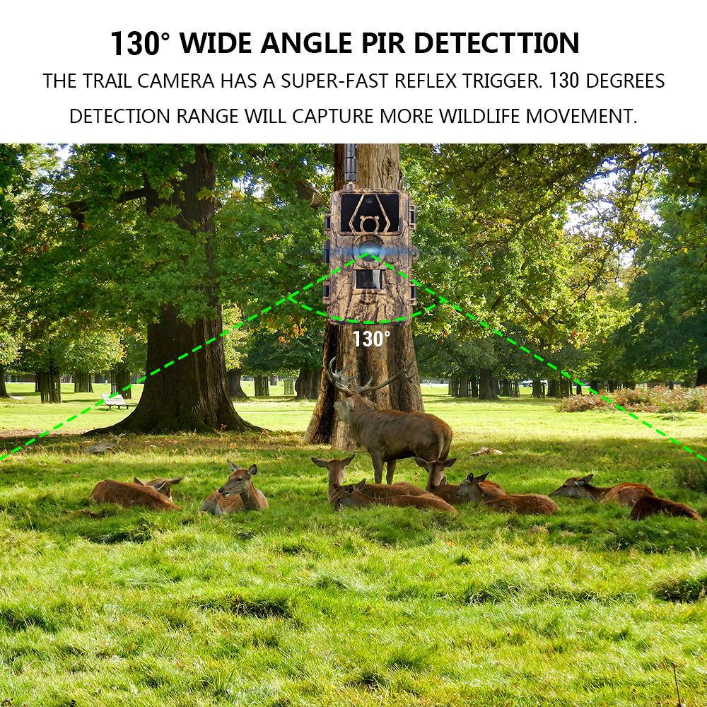 Trail Cam с 8K видео 60MP изображениями ночное видение активируется движением водонепроницаемая камера для дикой природы
