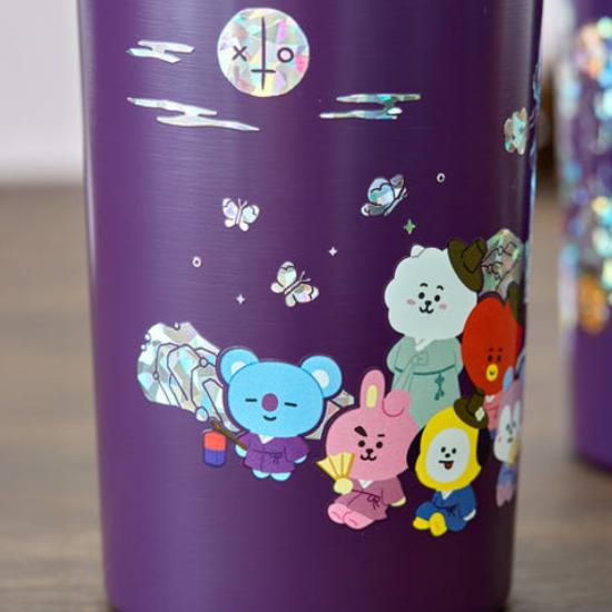 BT21 Стакан Premium K Edition с перламутровым рисунком, 710 мл